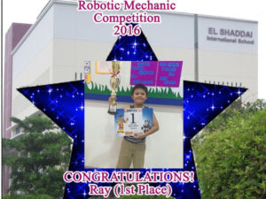 1ST PLACE WINNER (ROBOTIC MECHANIC COMPETITION)